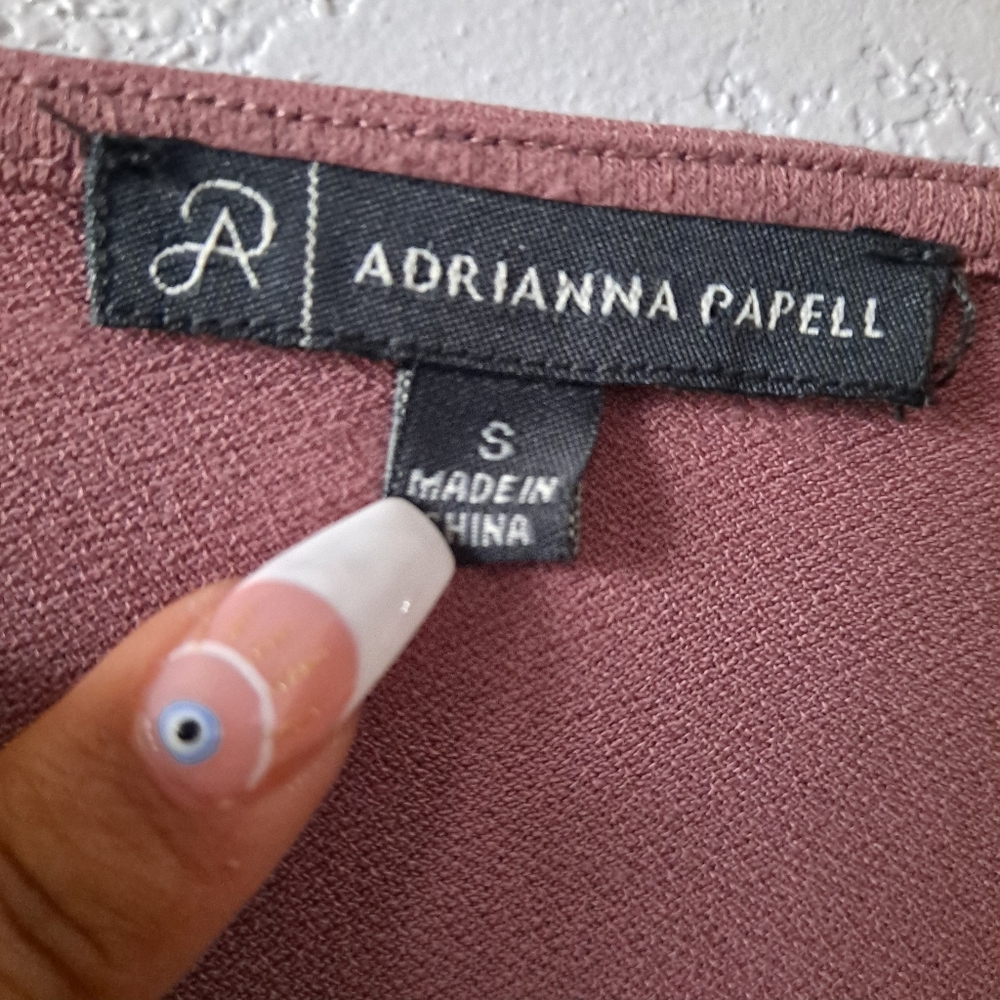 Adrianna Papell Mauve Wrap Blouse - Picture 5 of 6